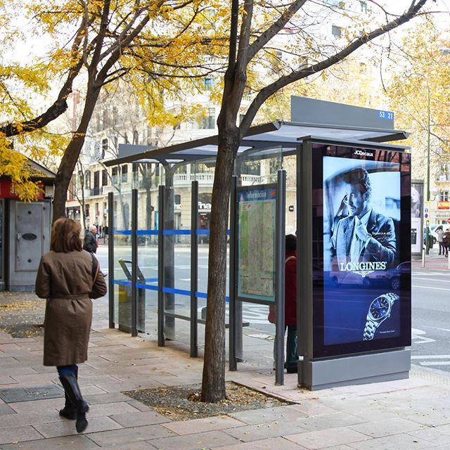 Автобусные остановки Мадрида становятся цифровыми с JCDecaux Spain!