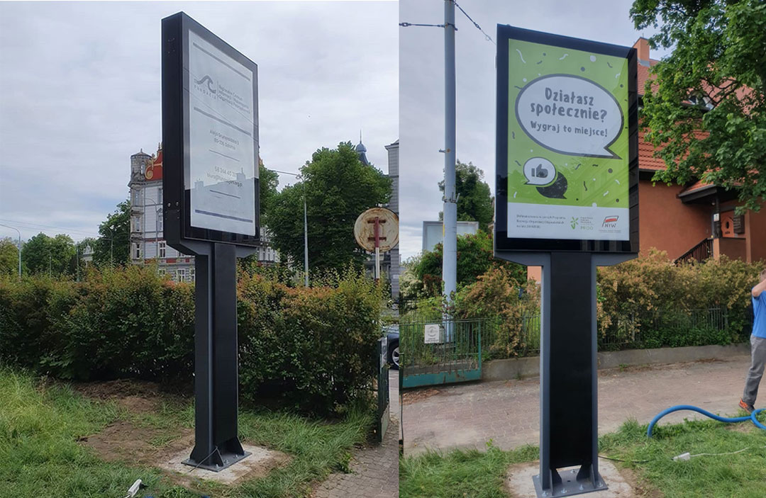 outdoor advertising light box supplier from China for Poland Поставщик световых коробов для наружной рекламы из Китая в Польшу