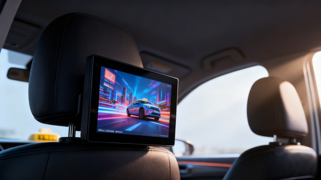 Remote Managed (CMS) LCD Ads for Taxis ЖК-реклама с дистанционным управлением (CMS) для такси