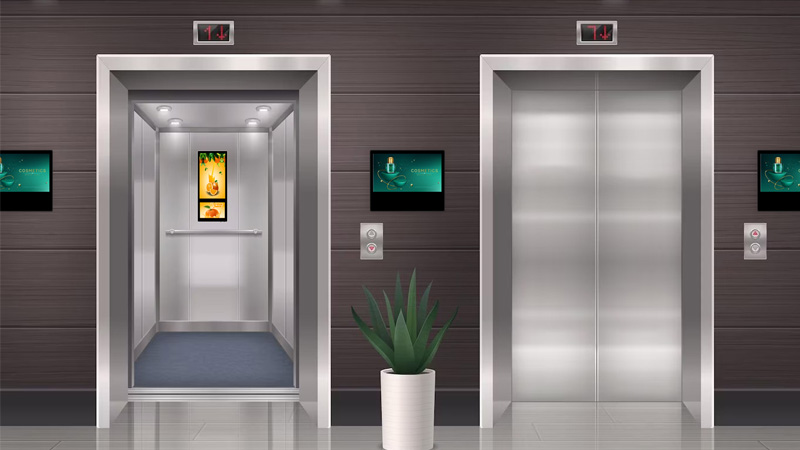 Elevator LCD Advertising Digital Signage Лифт ЖК -рекламный