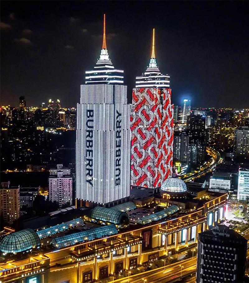 transparent curtain led wall advertising Прозрачный занавес, светодиодная настенная реклама