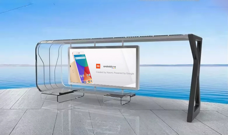 bus stop advertising реклама на автобусной остановке