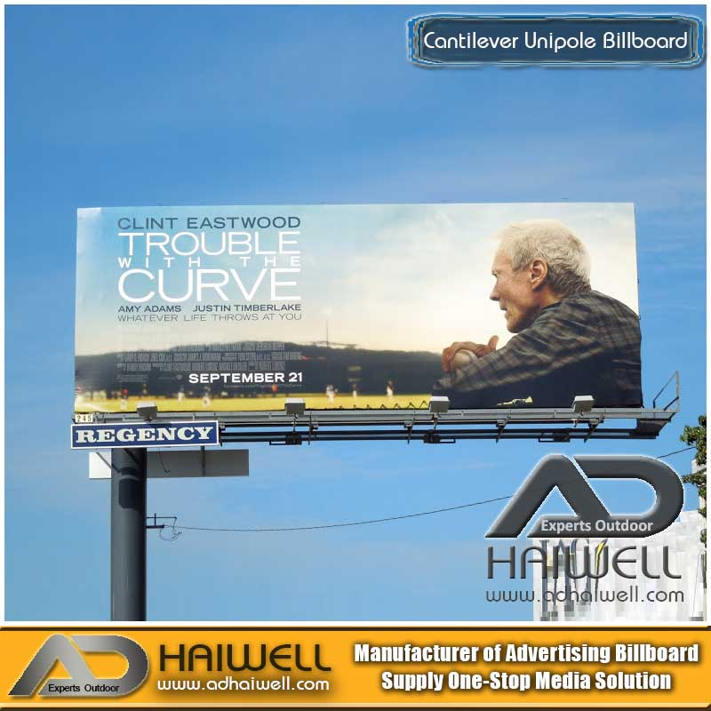 Консольный рекламный щит Unipole индивидуального дизайна в Китае Поставщики