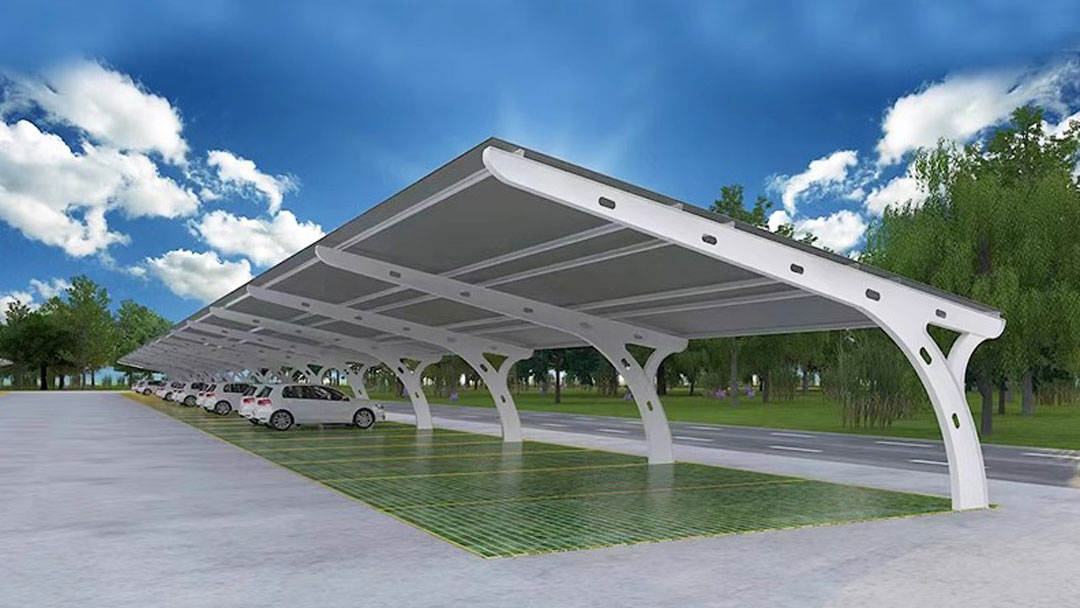 Одноконтроль Unidirectionalsolar Carports & Canopy Structure Design