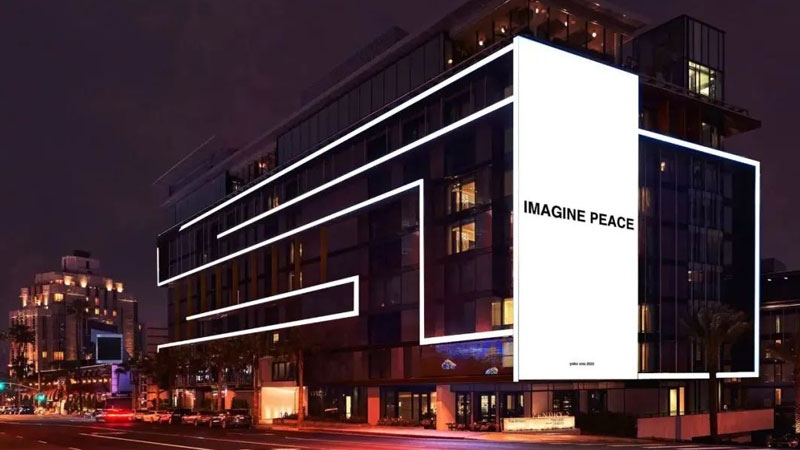 Доверие расширяет возможности наружной светодиодной рекламы для IMAGINE PEACE