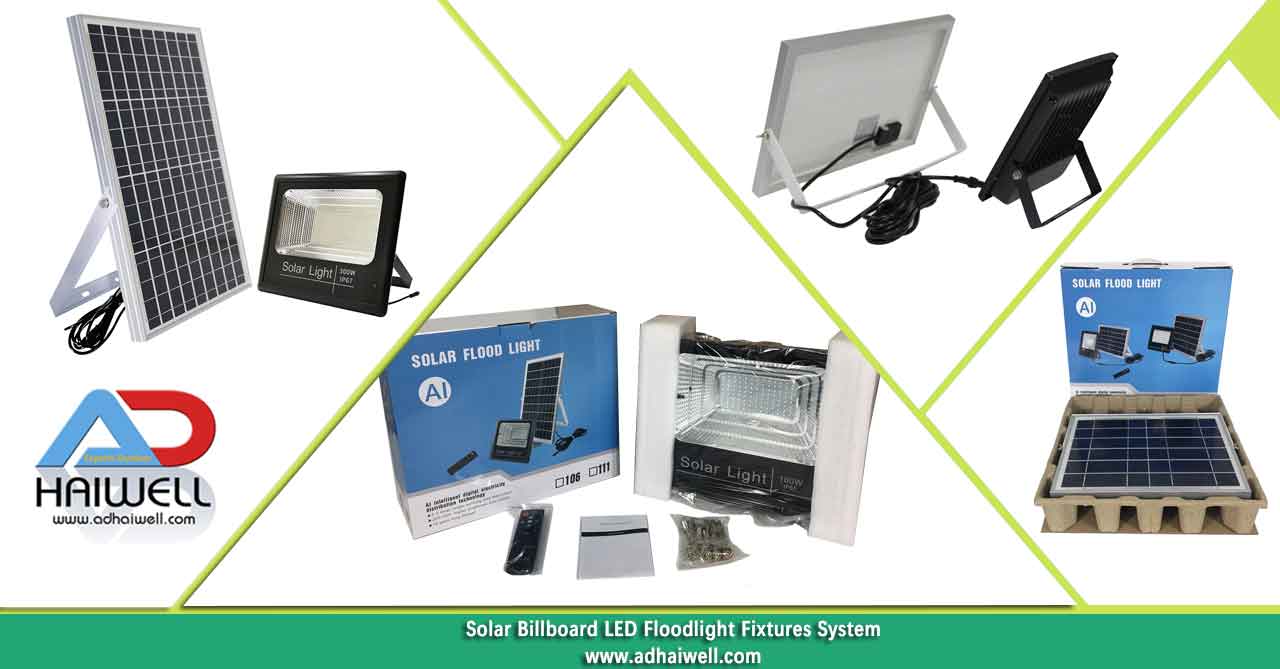 Солнечная-Билборд-LED-Прожекторы-Светильники-Система