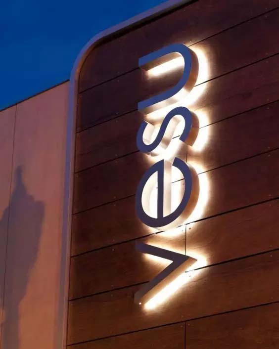 3D светящиеся символы из нержавеющей стали с подсветкой