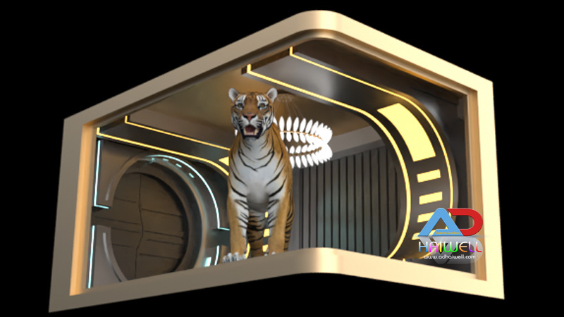Видео со светодиодным экраном 3D Tiger для выставки в Германии