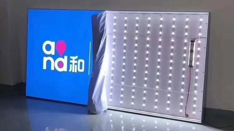 световые короба из натяжной ткани с подсветкой