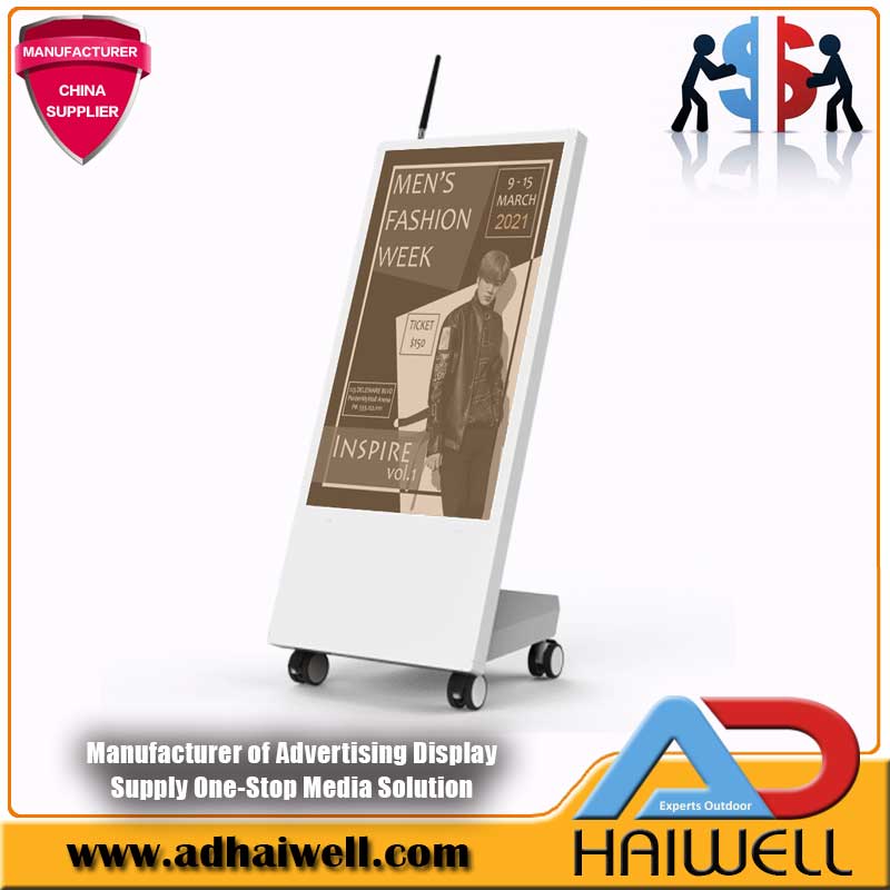 Портативный передвижной ЖК-экран Digital Signage с питанием от батареи