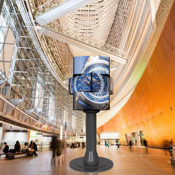 Рекламный щит с вращающимся светодиодным экраном 360 Cube Vision