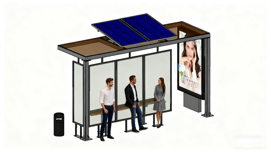 Остановка городского легкого автобуса