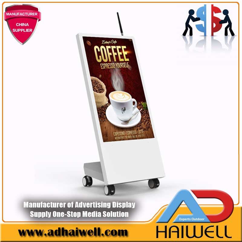 Портативный передвижной ЖК-экран Digital Signage с питанием от батареи