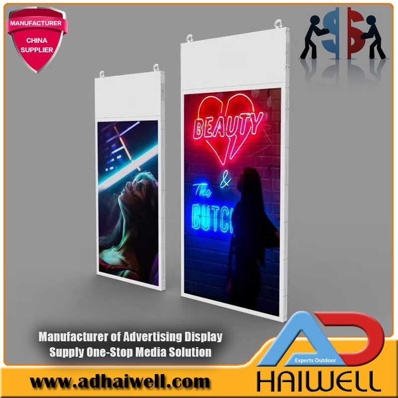 Подвесной двухсторонний ультратонкий ЖК-экран Digital Signage Media Display