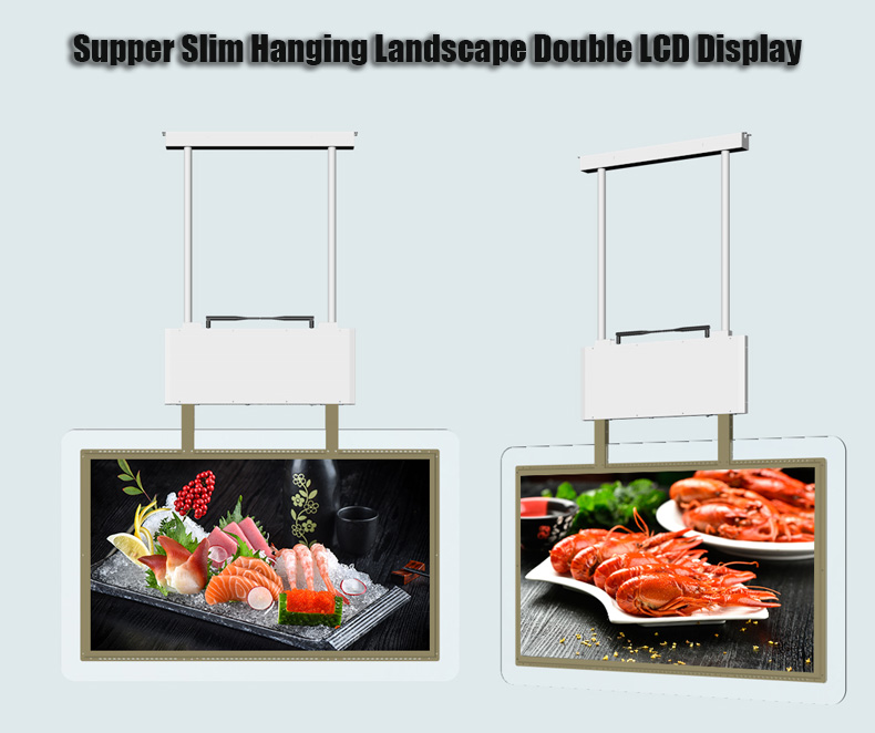 Тонкий подвесной пейзажный двойной ЖК-дисплей Supper