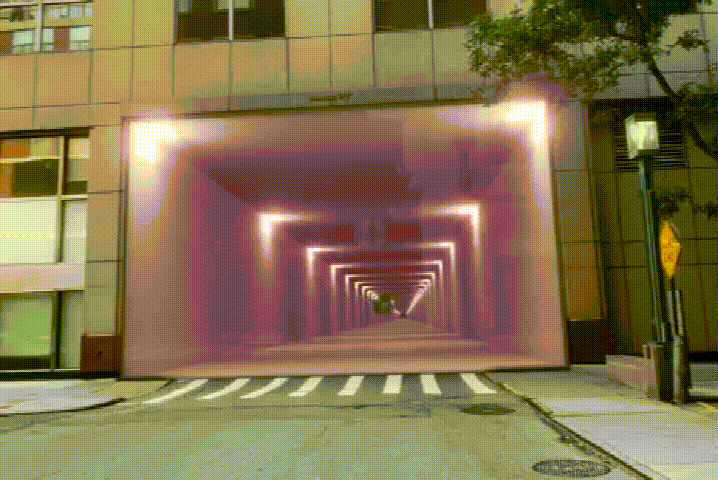 3D мяч в туннеле здания