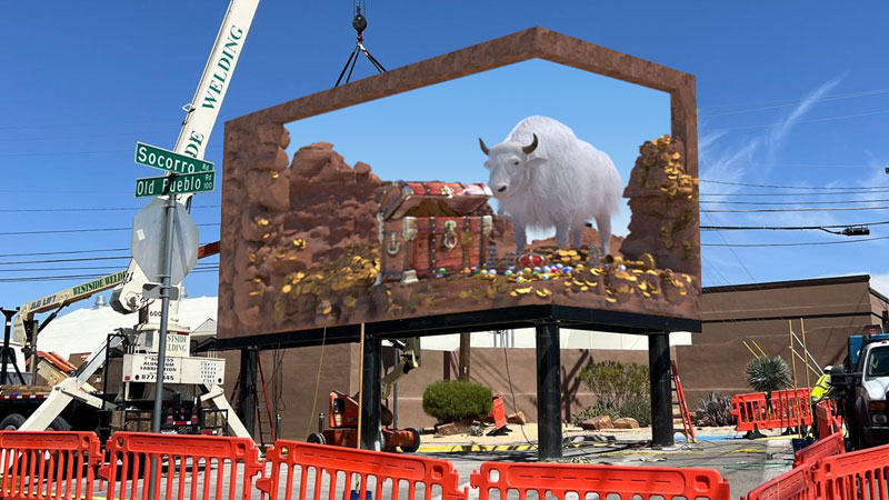 Инновационные L-образные 3D-светодиодные дисплеи Billboard и индивидуальный 3D-видеоконтент White Buffalo — новая эра говорящего рока