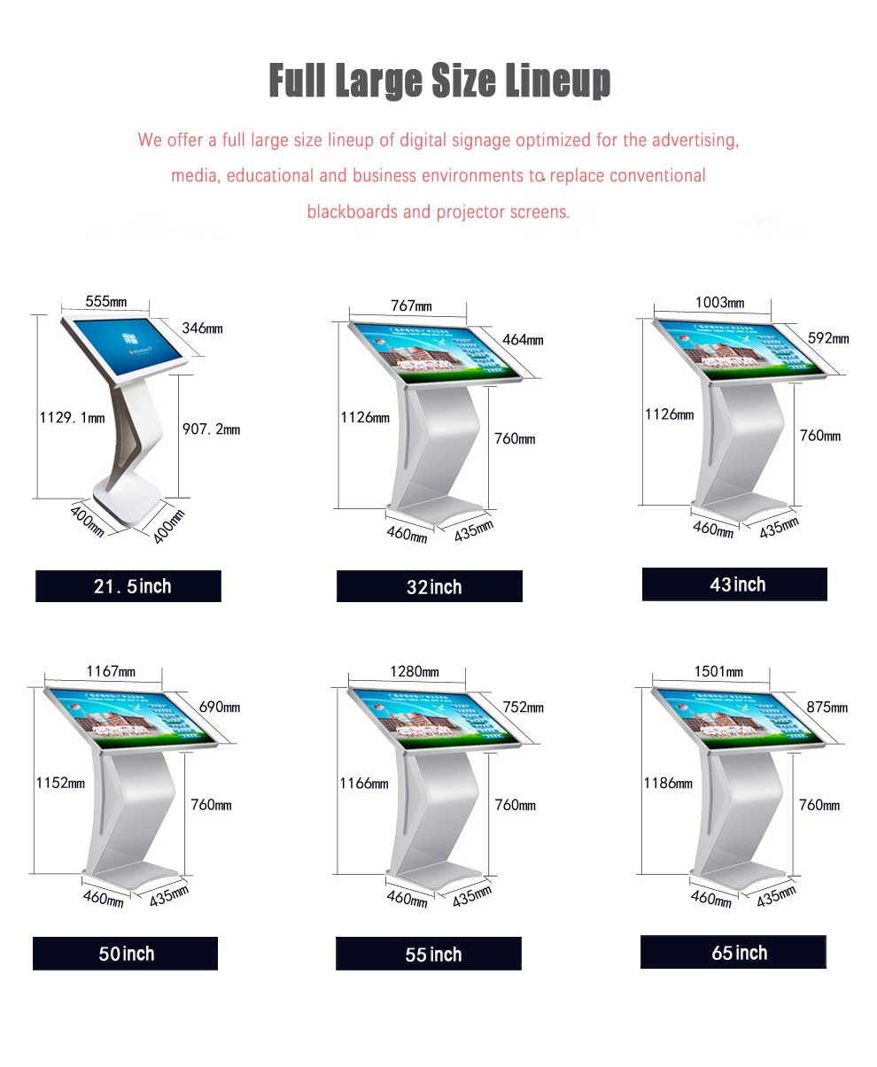 Полноразмерная линейка инфракрасных сенсорных запросов интерактивных цифровых вывесок