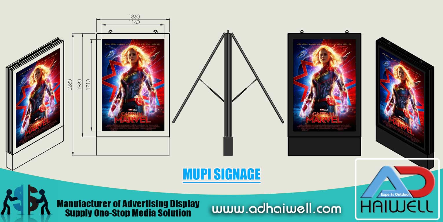 Автобусная остановка MUPI SIGNAGE РАЗМЕРЫ