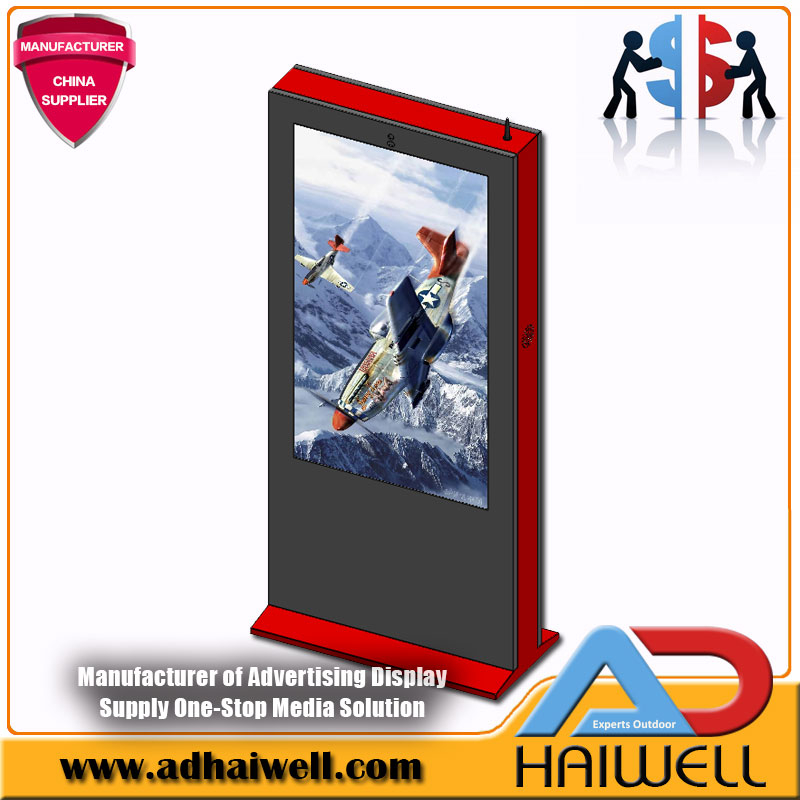 65-дюймовый ЖК-дисплей Fullhd для наружного использования с одним дисплеем Digital Signage