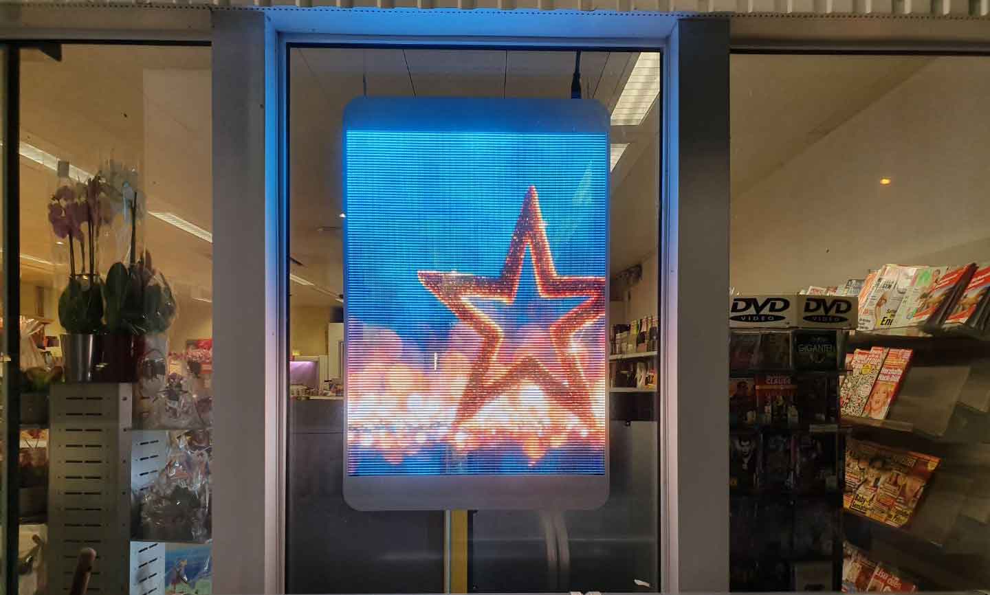 Прозрачный светодиодный плакат-дисплей ДЛЯ ОКНА