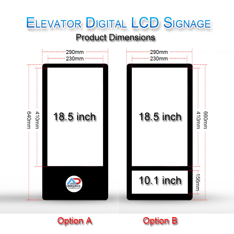 18,5 -дюймовый лифт LCD -дисплей Media Display
